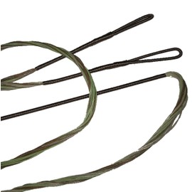 TRI COLOR CAMO B-50 Dacron REPLACEMENT RECURVE BOWSTRING - 14 STRAND BOW STRING FOR BOWS UP TO 50 LBS. - ACTUAL STRING LENGTH IN INCHES - By Traditional Gear Archery Products (Multiple Sizes) (60 INCH ACTUAL LENGTH)
