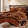 MaiRêve Burnt Orange Embroidery Comforter Sets Full Size - 7