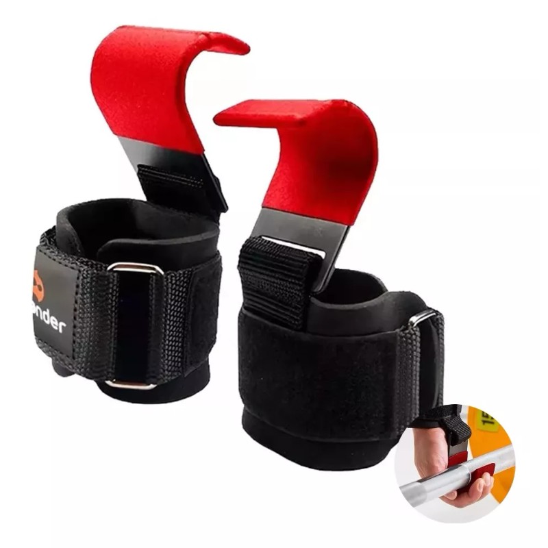 Bluelander 5 Paquetes Straps Ganchos Levantamiento Muñequera Gym Pesas Color