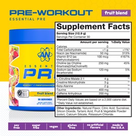 AN Essentials Pre-Workout Powder | Chiquita Fruit Punch