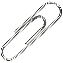 Whitecroft TS-120288 Essentials Small Lipped Paper Clip, 22mm, Pack of 1000