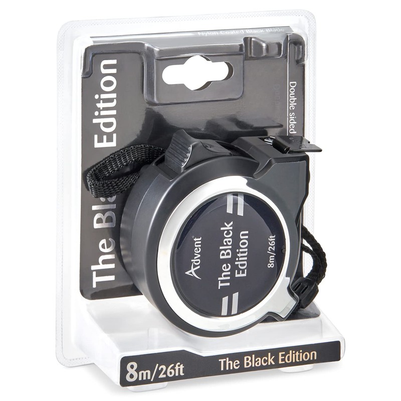 Advent Black Edition 8m/26ft x 25mm Professional Tape Measure