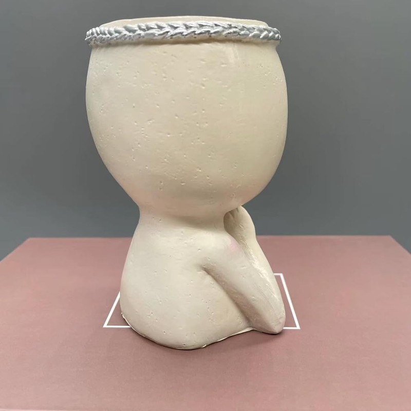1 Piece Face Planter Cute Planter Decorative As Shown Resin