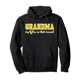Proud Softball Pitcher Grandma Softball Pitcher Grandmother Pullover Hoodie