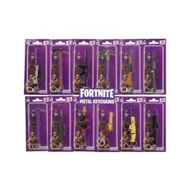 Fortnite Keyring, 3D Guns Keychain, Cool Keyrings For Party Bag Filler For Kids With Weapons Key-chains To Collect, Gifts For Boys (random Selection of 1), multicoloured, PMI-3761-AS