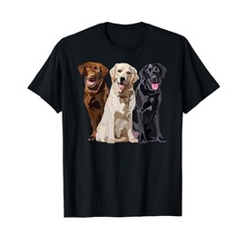 Happy Labrador Retriever Golden Black Brown Chocolate Lab T-Shirt