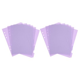 SHINEOFI 12Pcs Plastic Binder Dividers Purple Tab Dividers for 6 Ring Binder A5 Paper Insert Page Dividers with Tabs