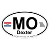 US Decal, Inc. Dexter, Missouri Oval Sticker with State Flag