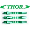 THOR-DARTS Unisex - Adult S_alu_green35_3stripes_3 Dart Shafts Green Short 1