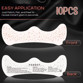 Auiremrti Glitter Face Freckles Tattoo, Pack of 10 Waterproof Rose Gold Stars and Dots Temporary Tattoos, Festival Freckles, Henna Freckles Tattoo Film