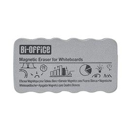 Bi-Office Light Weight Magnetic Board Eraser, Grey, 105 x 55 x 23 mm