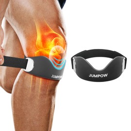 JUMPOW Silicone Patellar Tendon Support Strap, Adjustable Non-Slip Patella Band