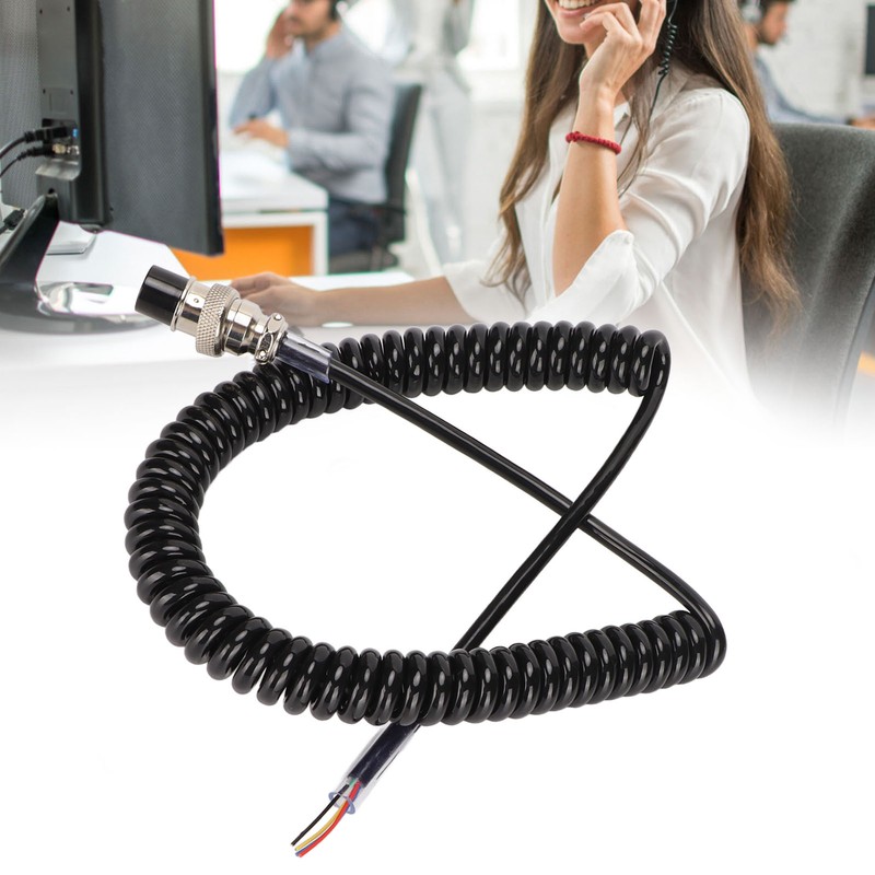 Radio Microphone Cable Replacement Female Hand Mic Cord with Prewired