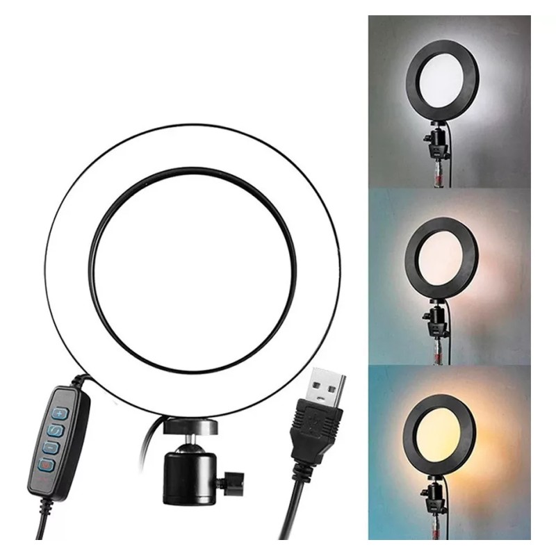 RING LED Aro De Luz Led 20cm Fotografia Videos Tik