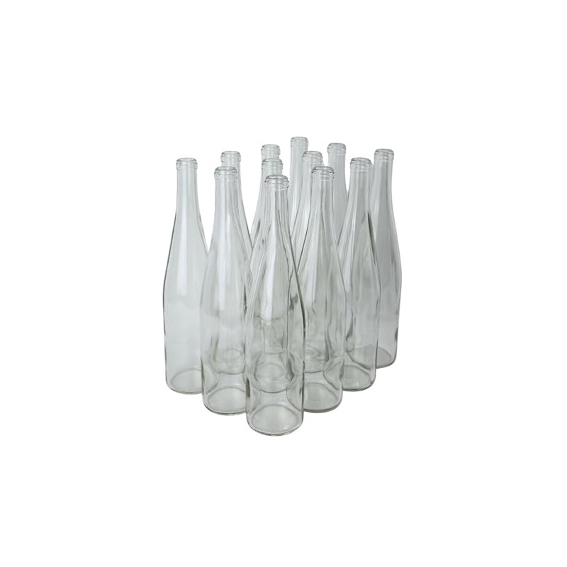 FastRack - 750 ml Clear Wine Bottles (Pack of 12)