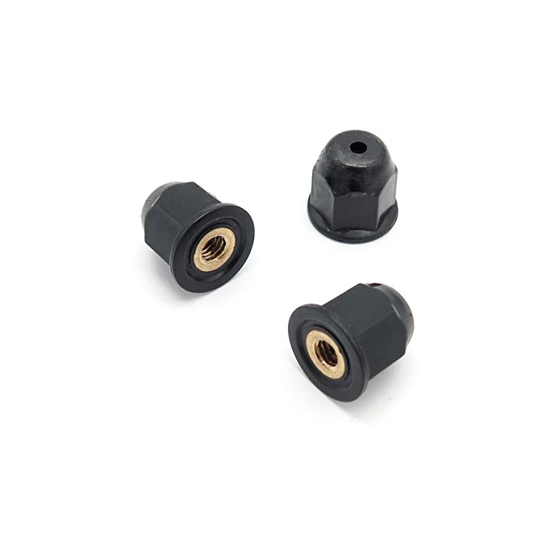 VVO Fasteners Metal Tailgate Exterior Trim Nut, Black (Pack of
