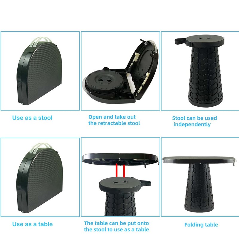 maliven Portable Folding Table and Stool 2 in 1, Lightweight