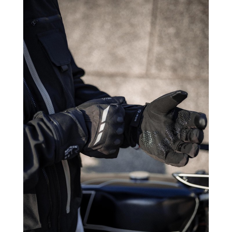 RIDEIRON Motorcycle Gloves, Winter, Water Resistant, Smartphone Compatible, Motorcycle Gloves,