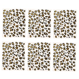 TOVINANNA Body Temporary Stickers 6 Sheets of Leopard Transfer for Cosplay Role Play