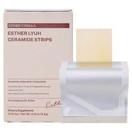 Esther Lyuh - Tiras de ceramida (300 mg x 15 tiras), absorcin mejorada, suplemento de belleza coreano fabricado en Estados Unidos para la humedad de  