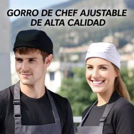 6pzs Gorro Cofia Para Chef Cocinero Estilo Turbante Unisex