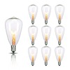 10-Pack Edison Replacement Light Bulbs, 7-Watt E12/C7 Incandescent ST38 Replacement