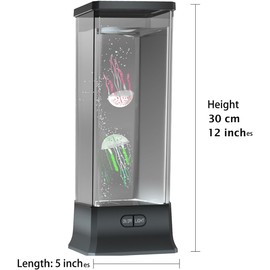 COLORLIFE Cool Electric Jellyfish Lamp with Bluetooth Speaker Music Gift for Boys Girls Adults Aquarium Tank Sensory Mood Night Light for Decorate Relax