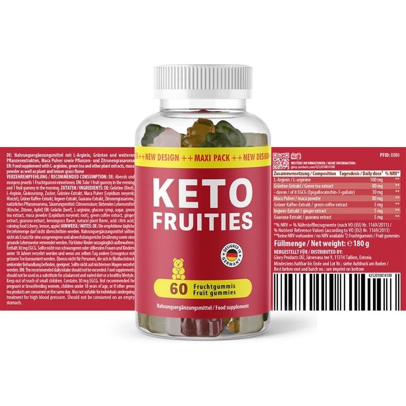 Ketofruities Fruchtgummis | Idealer Begleiter für Ihr Wohlbefinden | Hochwertige