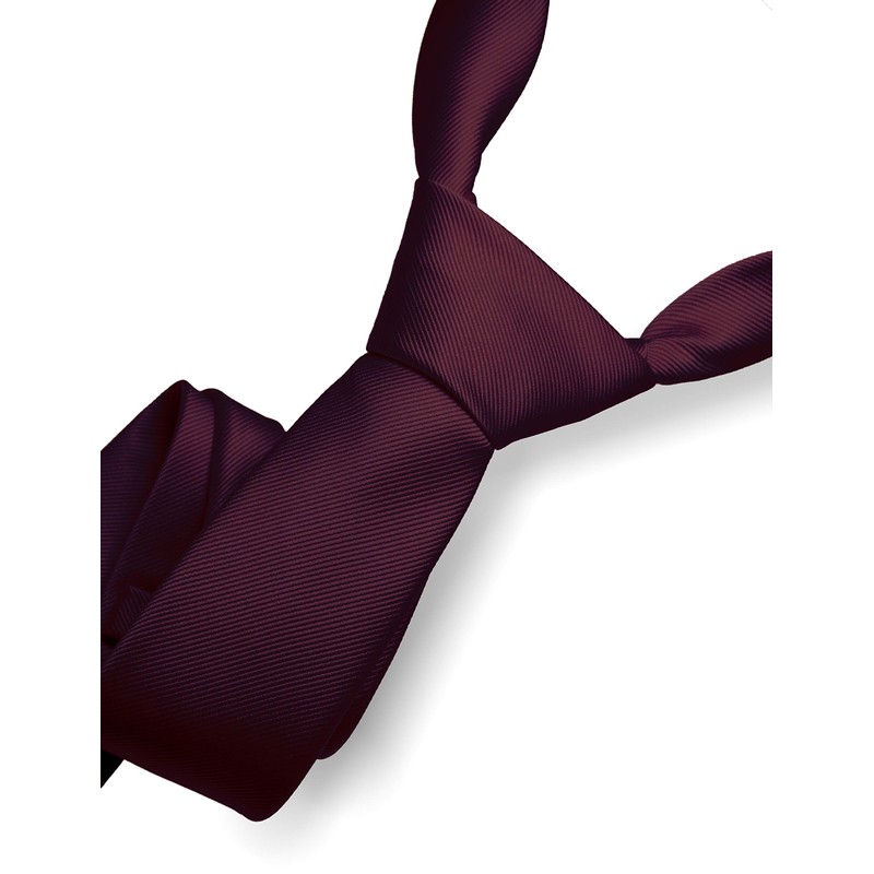 RBOCOTT Silk Maroon Tie Business Wedding Formal Necktie for Men