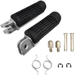VPZMT Front Foot Pegs for honda CB400 SF CB600 Hornet CBR600 CBR750F 1000F CB750 1300SF F2 F3 VTR1000F VFR800 (Black+Sliver)