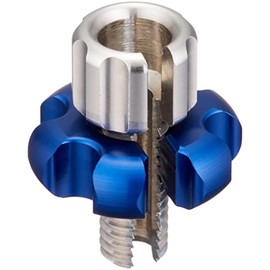 BIKERS BK-C0405-BLU Clutch Cable Adjuster, Reble 250, ZX-25R, CBR250RR, Ninja250, YZF-R25, Small Size, Machined Aluminum, Blue