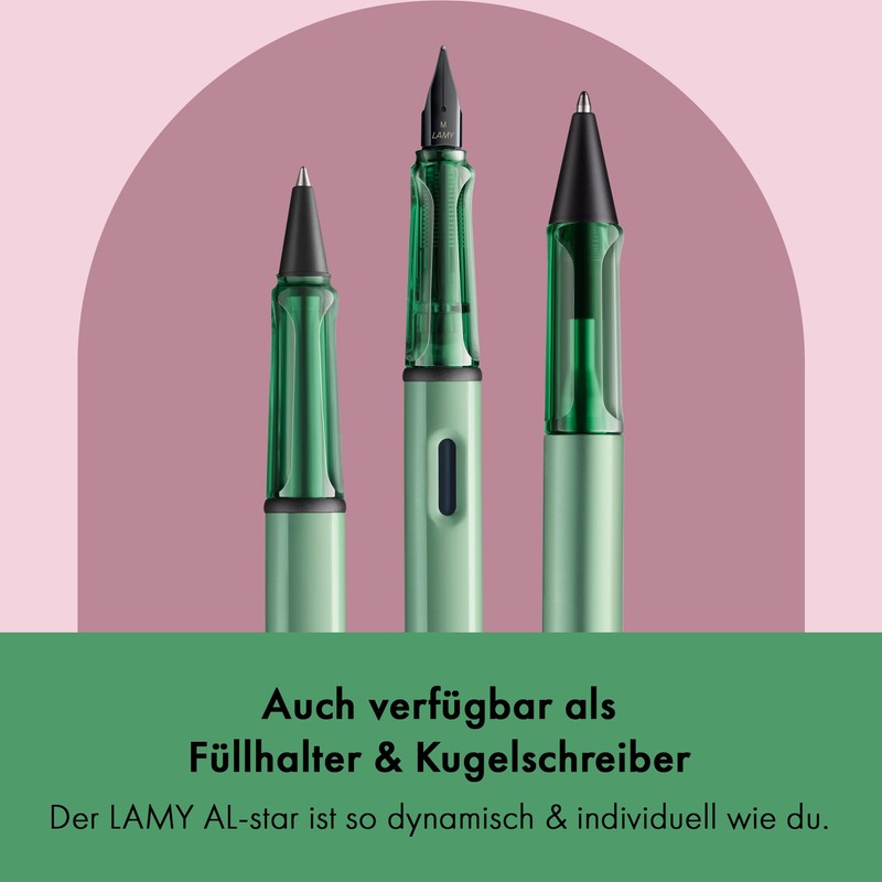 Lamy AL-star Sage Rollerball Pen - Lightweight Pen with Transparent,