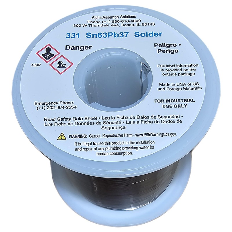 Kester 331 Organic Core Solder 63/37 .031 1 lb. Spool