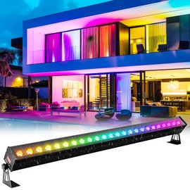 Wall Washer Light Bar,100W LED Stage Lights Dj Light Bar Parties Lighting Shows Dj Disco Lights Color Changing IP65 Waterproof Landscape for Church Backdrop Weddings