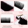 NATUHANA Round Eyelash Extensions 0.12mm D Curl Russian Single Lash