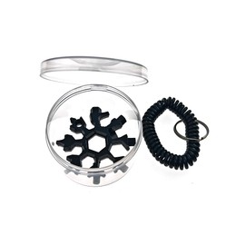 Snowflake Wrench, Wrench, 18 in 1 Black Snowflake Wrench, Stainless Steel Snowflake Multifunction Tool, Lid Opener, Cutter, Screw Tightening and Others