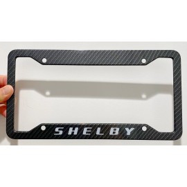 Unbranded Shelby Metal Carbon Fiber Look License Plate Frame