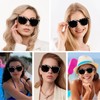 Miwasion Classic Polarized Square Sunglasses for Trendy Cute Women with