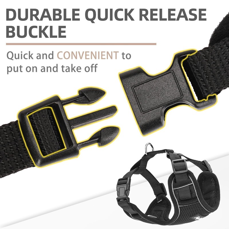 PUPTECK Small Dog Harness and Leash Set, No Pull Adjustable