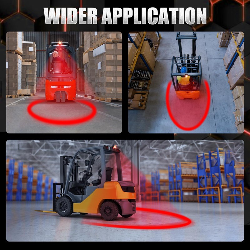 New LED Forklift Safety Light Red Arc Forklift Warning Light