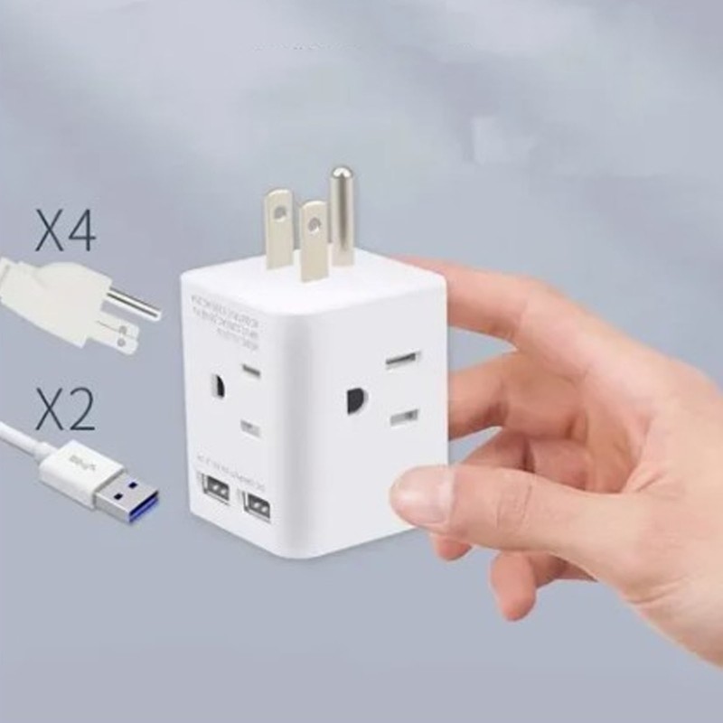 Multi Plug Outlet Extender Electrical Wall Outlet Splitter with 4