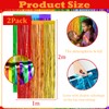 2pcs Rainbow Tinsel Curtain Party Backdrop Foil Door Curtain Fringe