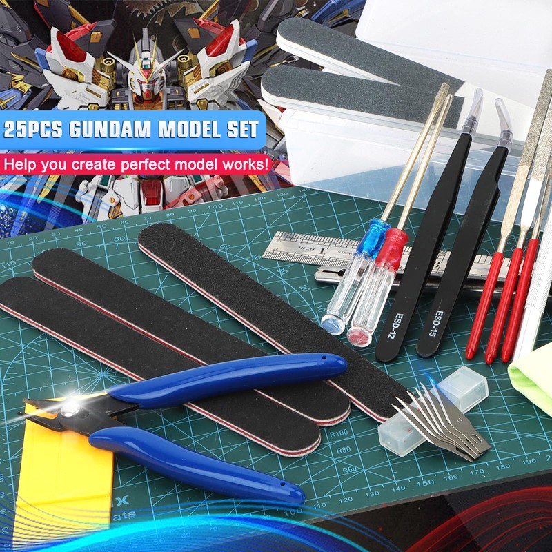 Professional 25PCS Gundam Model Tools Kit Hobby Building Tools Craft