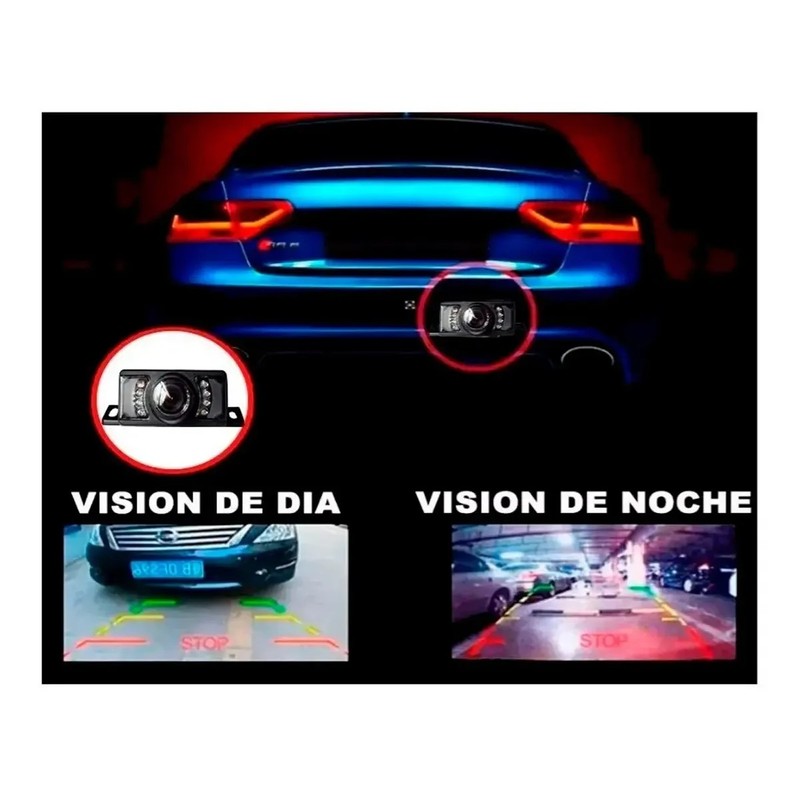 Camara Reversa Universal Vision Nocturna 7 Leds Contra Agua