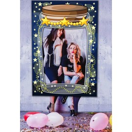 Wishing Jar Photo Prop, Photo Booth Selfie Frame, DIY Party Props (24x36 Inches)