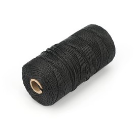 jijAcraft 426 Feet Black Nylon String, #36 Braided Mason Nylon Line, 100% Nylon Brick Line String, Durable Construction String Building Line for Masonry, Climbing Plants, Gardening, Crafting