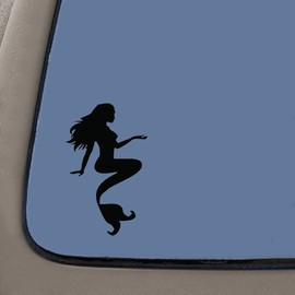 CMI NI740 Mermaid Decal | 5.5-Inches Tall | Premium Quality Black Vinyl Decal