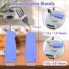Ehucon Adaptive Utensils,Front Titled Spoon and Angle Fork Set for
