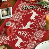 Artoid Mode Red Reindeers Christmas Table Runner, Seasonal Winter Merry