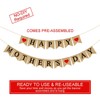 Burlap Happy Mothers Day Banner | Rustic Mothers Day Party